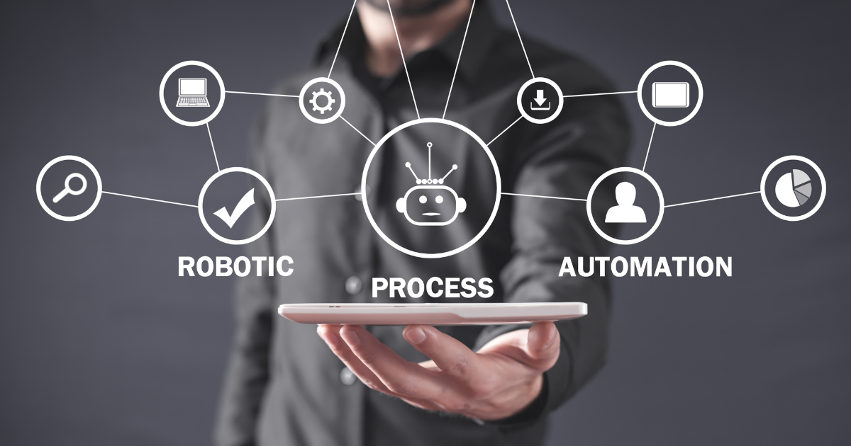 Man demonstrating intelligent automation, highlighting how AI SEO tools scale agile solutions for enhanced efficiency and performance.