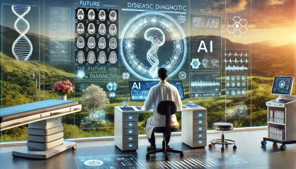 AI in Disease Detection: The future of AI technology transforming diagnosis and healthcare.