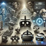 Illustration showcasing Virtual Reality History: The Story Behind the Virtual Revolution, highlighting key milestones