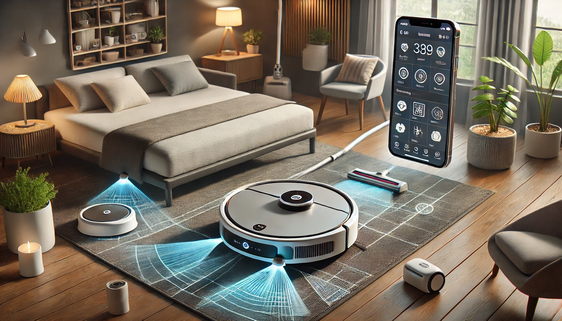 Robot vacuum technology features smart navigation with sensors and AI for efficient cleaning, automatic dirt disposal, and multi-surface cleaning capabilities. It offers scheduled cleaning, voice and app control, and obstacle detection to avoid furniture and stairs.