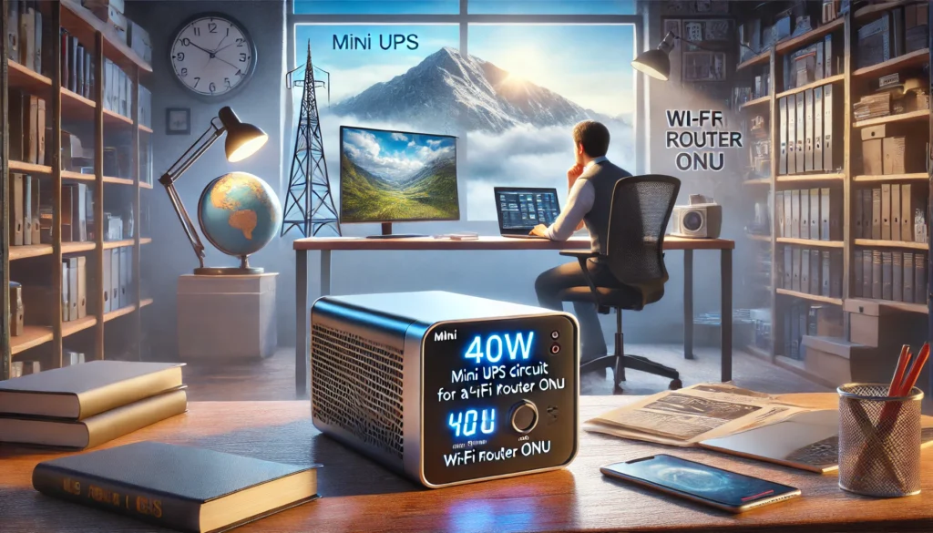 Mini UPS Circuit 40W for Wi-Fi Router ONU: Power Backup Solution for Stability