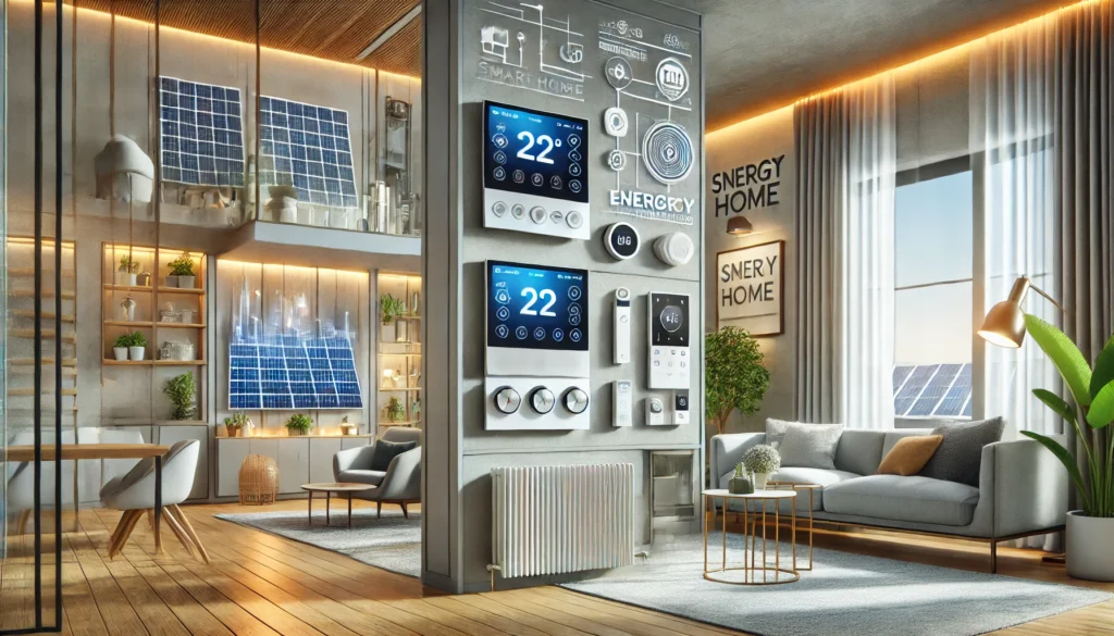 A modern smart home with Automated HVAC Control Systems and energy-efficient features