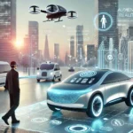 Futuristic augmented reality transportation transforming global travel with smart, interactive technology