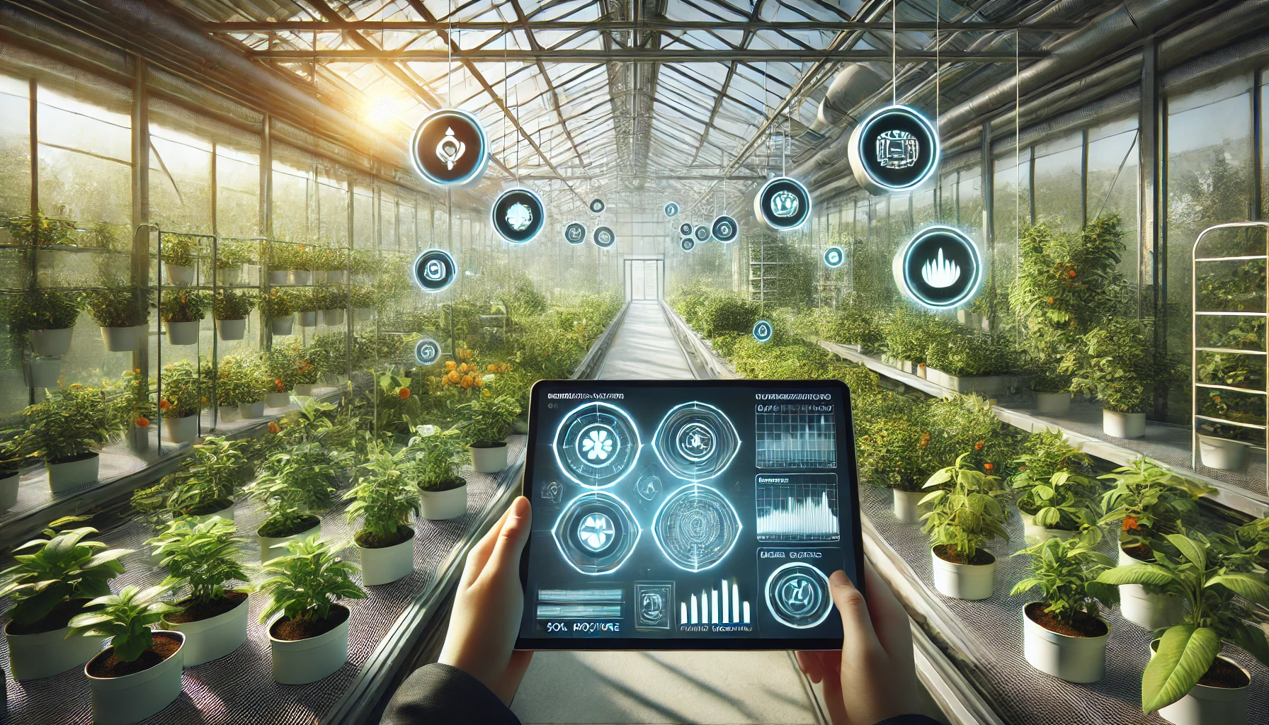 Automated Greenhouse Monitoring and Control System blending tech and nature