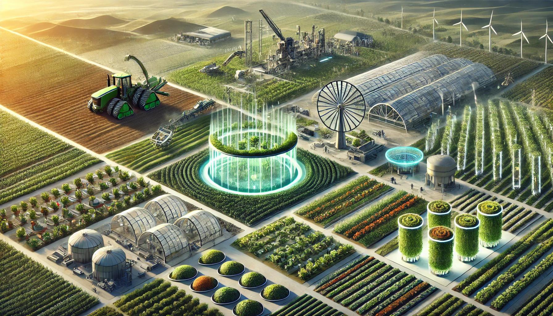 Automated Planting System types open-field, greenhouse, and vertical farming.