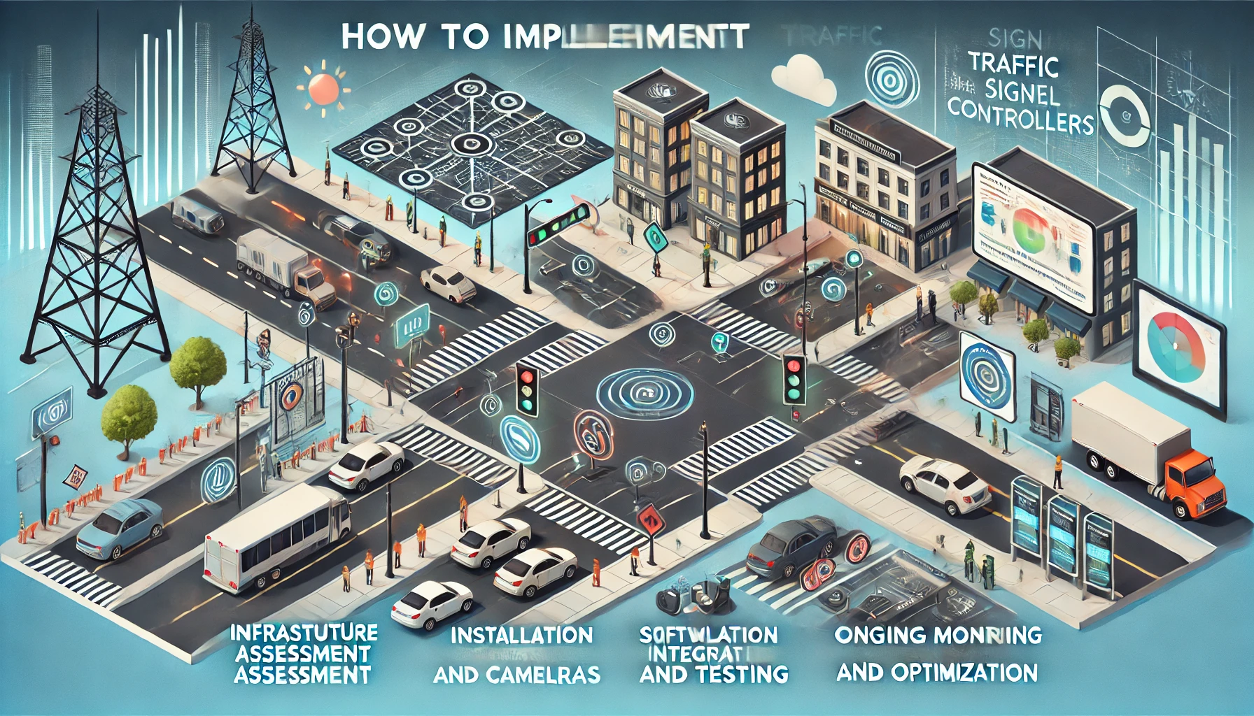 Automated traffic signal controller managing traffic with robots and smart systems