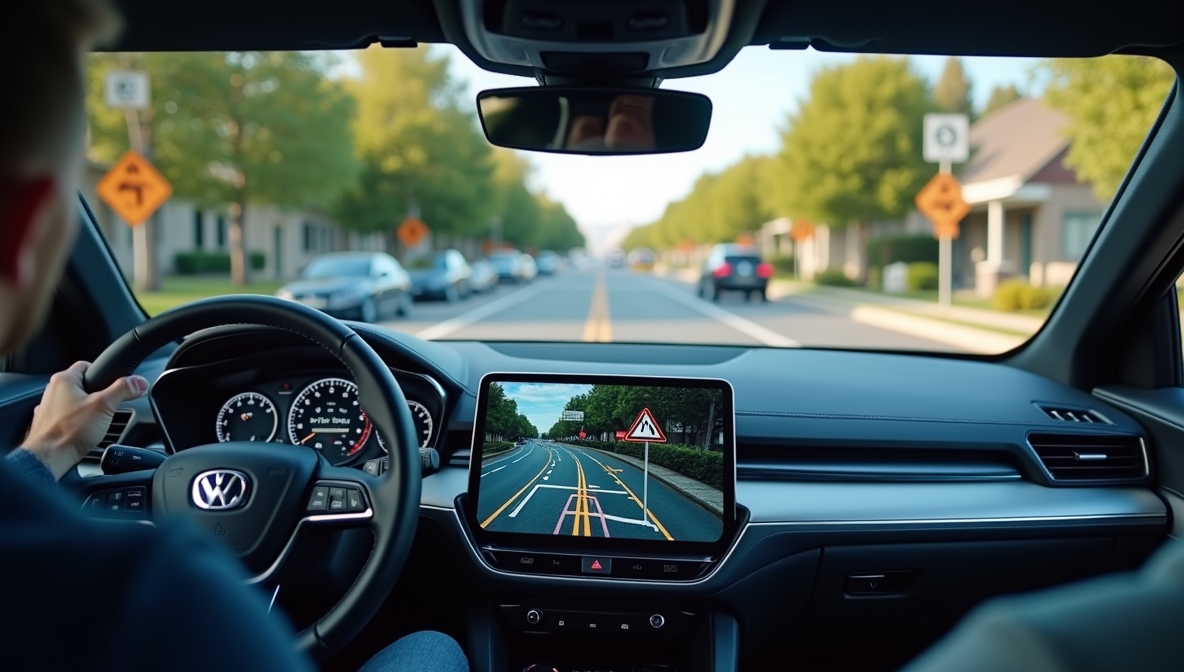 Self-driving car using computer vision to detect road signs, pedestrians, and obstacles.