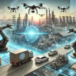 Impact of Automation Robotic arms, drones, and self-driving vehicles in an industrial zone