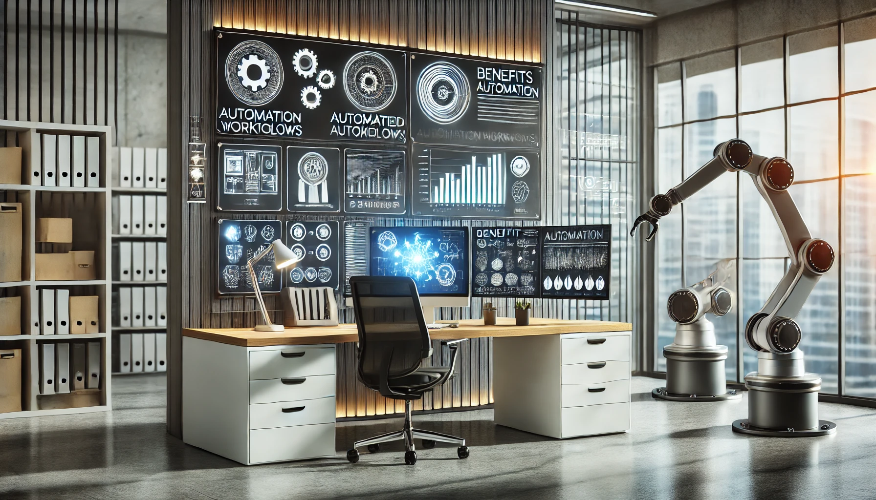 Modern office showcasing benefits of automation applications