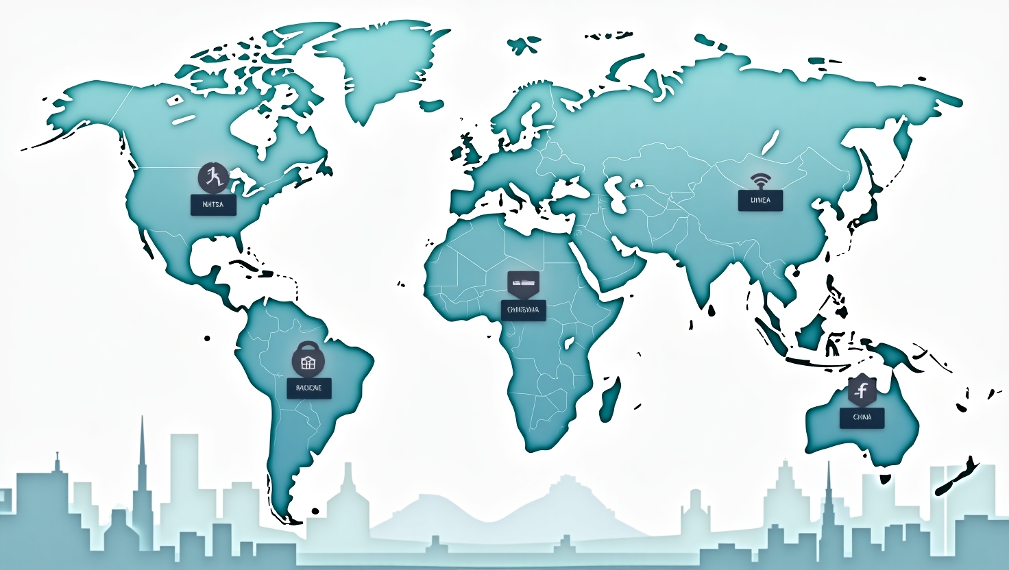 Global infographic of autonomous vehicle regulations, featuring NHTSA, UNECE, and SAE.