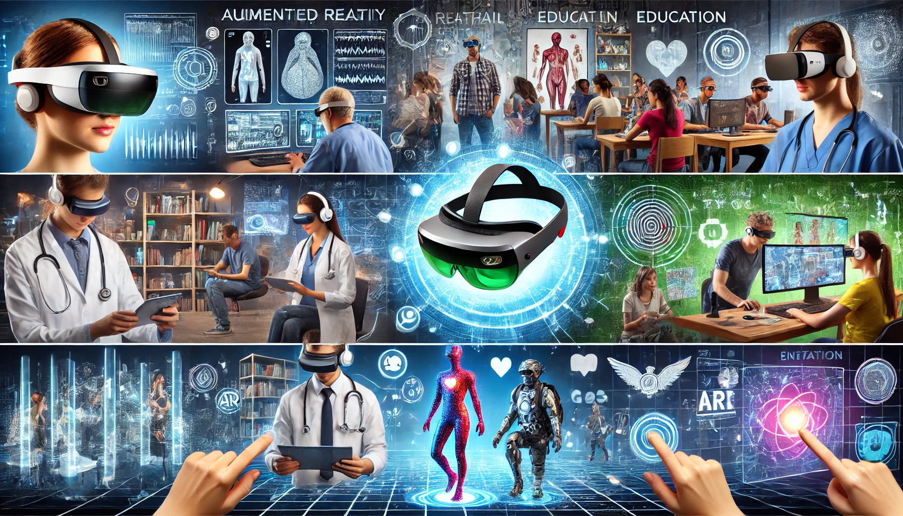 Augmented reality accessories enhancing industries like healthcare, retail, education, and entertainment