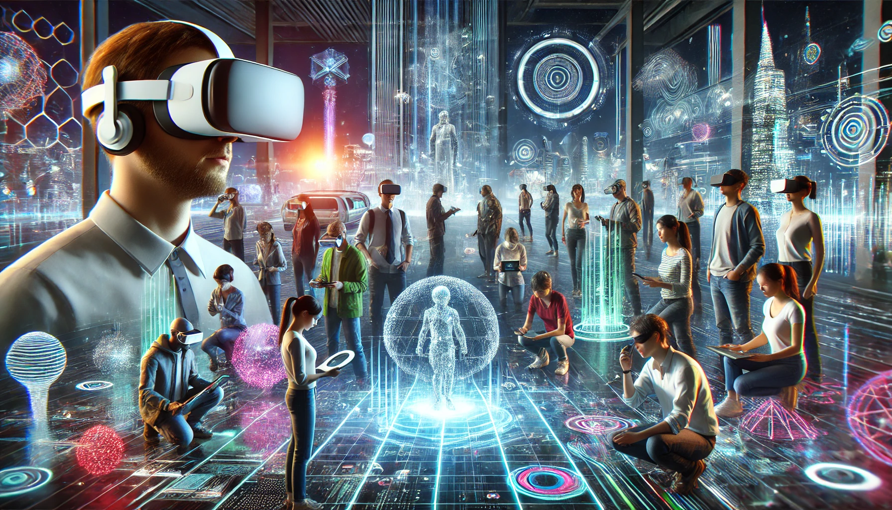 People immersed in Virtual Reality, showcasing the rise of VR technology and its potential