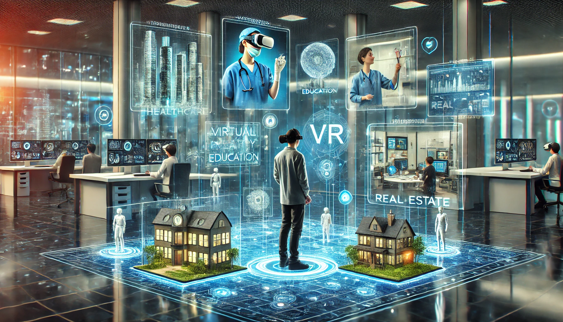 Visualizing the impact of technology in virtual reality transforming diverse industries seamlessly