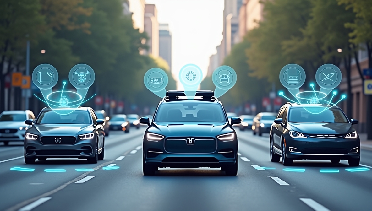 Autonomous vehicles with different protection packages, including collision avoidance and braking.