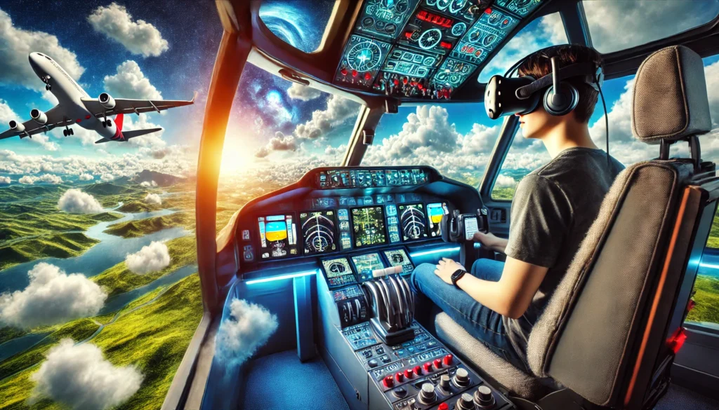 Experience the thrill of flight with a virtual reality flying simulator adventure