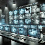 Security Camera Motion Tracking in a high-tech control room ensuring 24/7 surveillance.