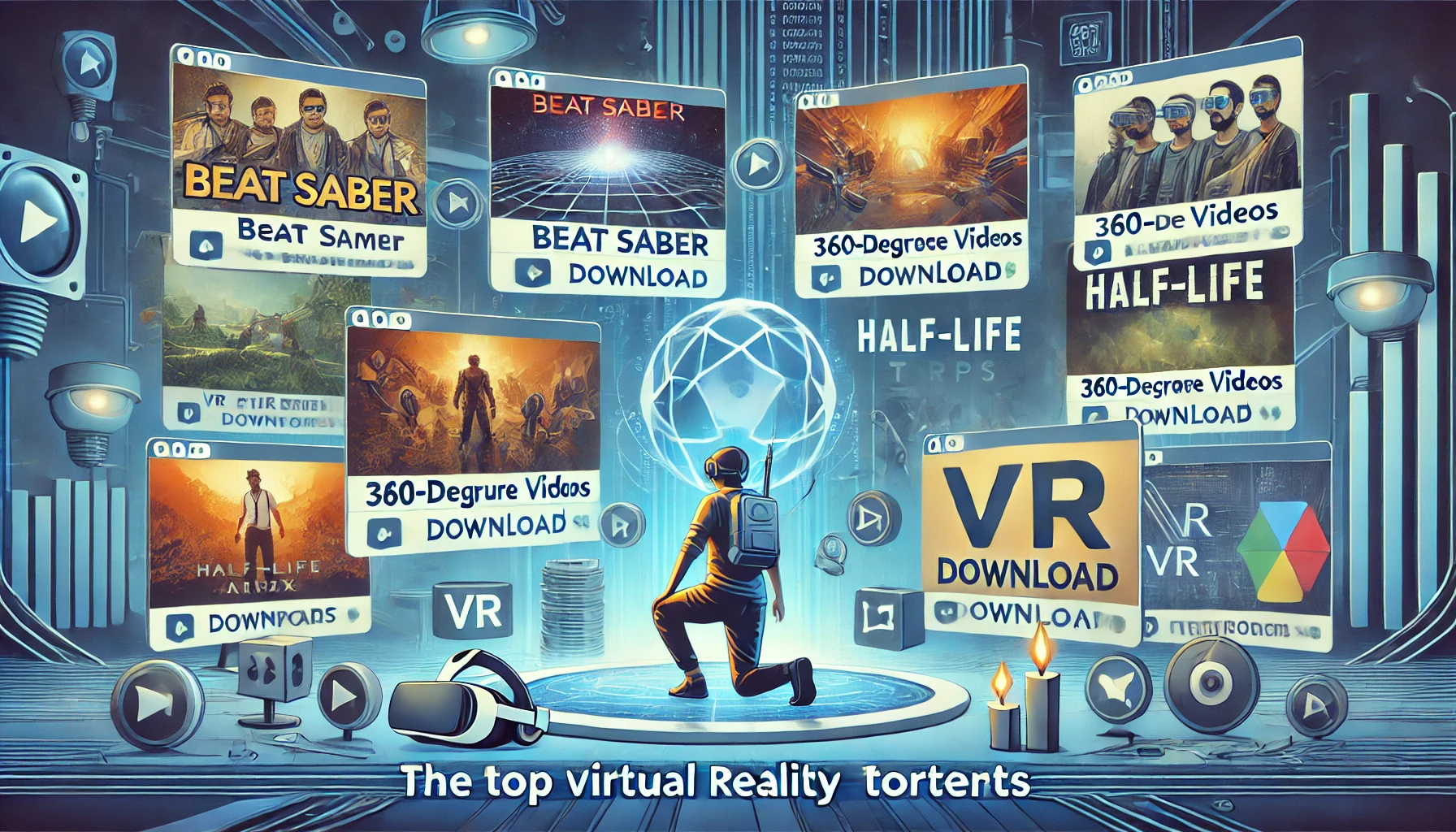 Top Virtual Reality Torrents offering VR games, videos, and apps for enthusiasts