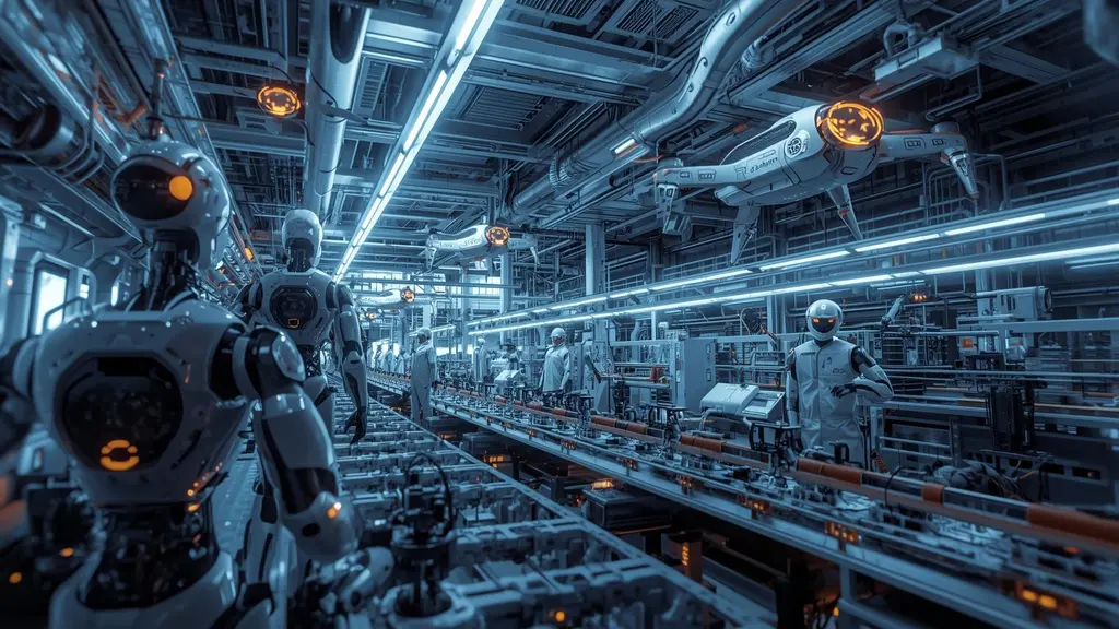 AI robotics and autonomous systems working with humans in manufacturing and logistics