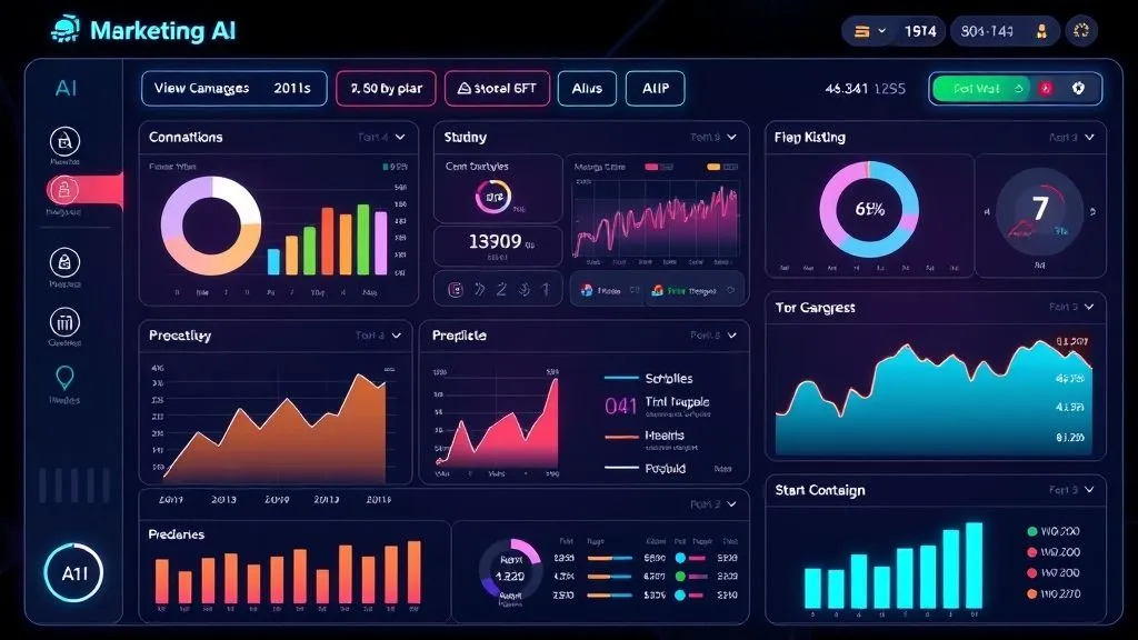 AI marketing tool dashboard with automated analytics and customer insights in 2025